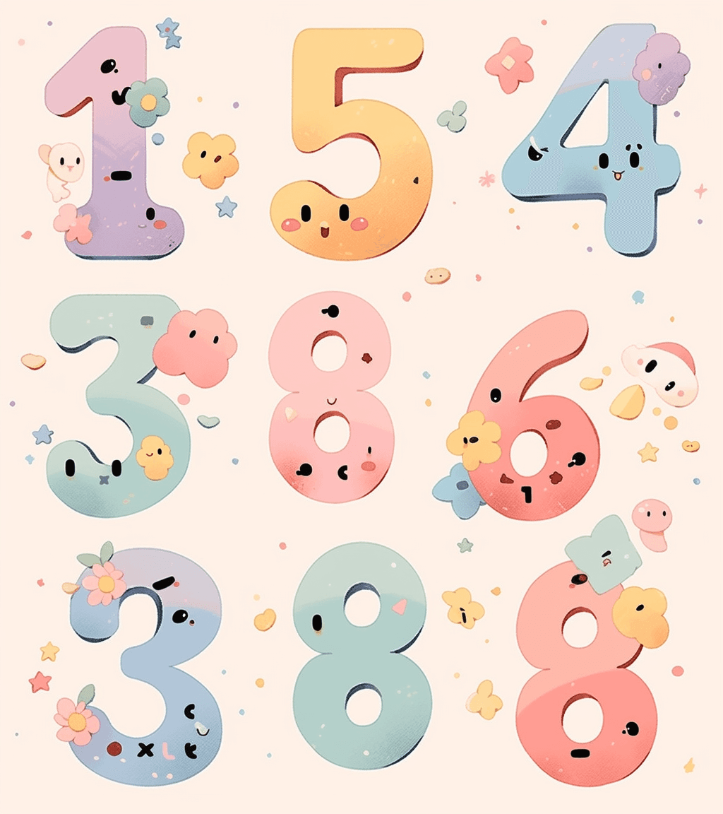 Geo Number Party original repeating artwork