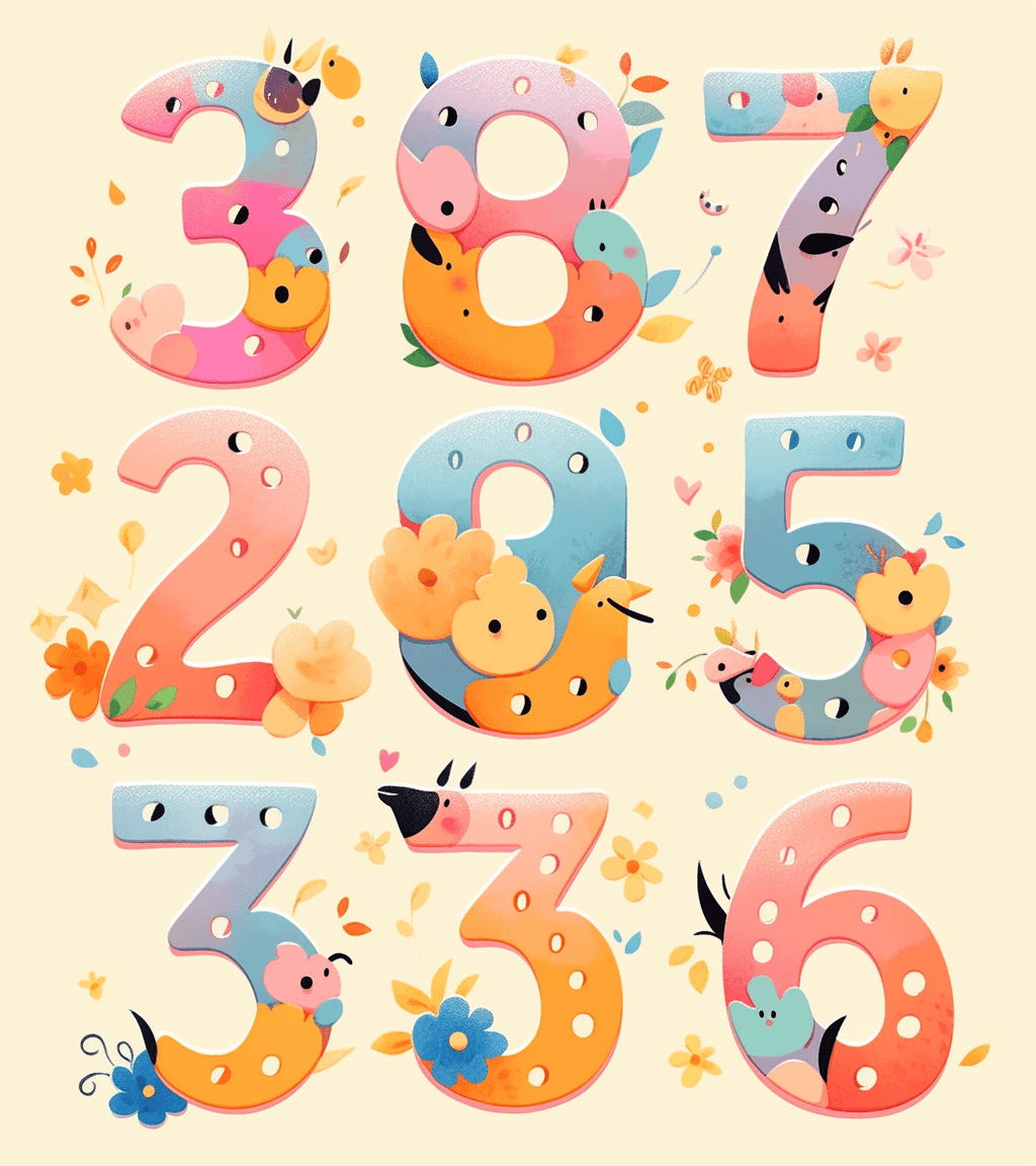 Geo Number 031 original repeating artwork