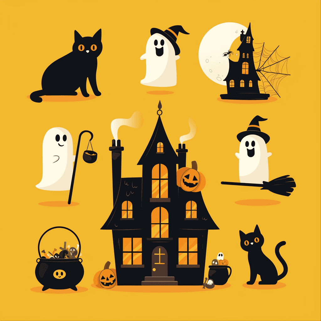 Halloween Trail original repeating artwork