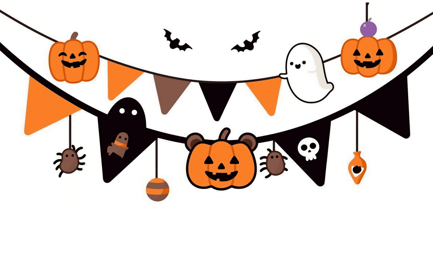 Halloween Gang original repeating artwork