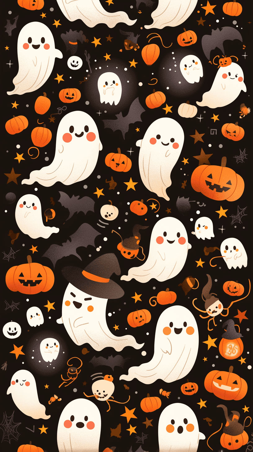 Halloween Ghost 1629 original repeating artwork