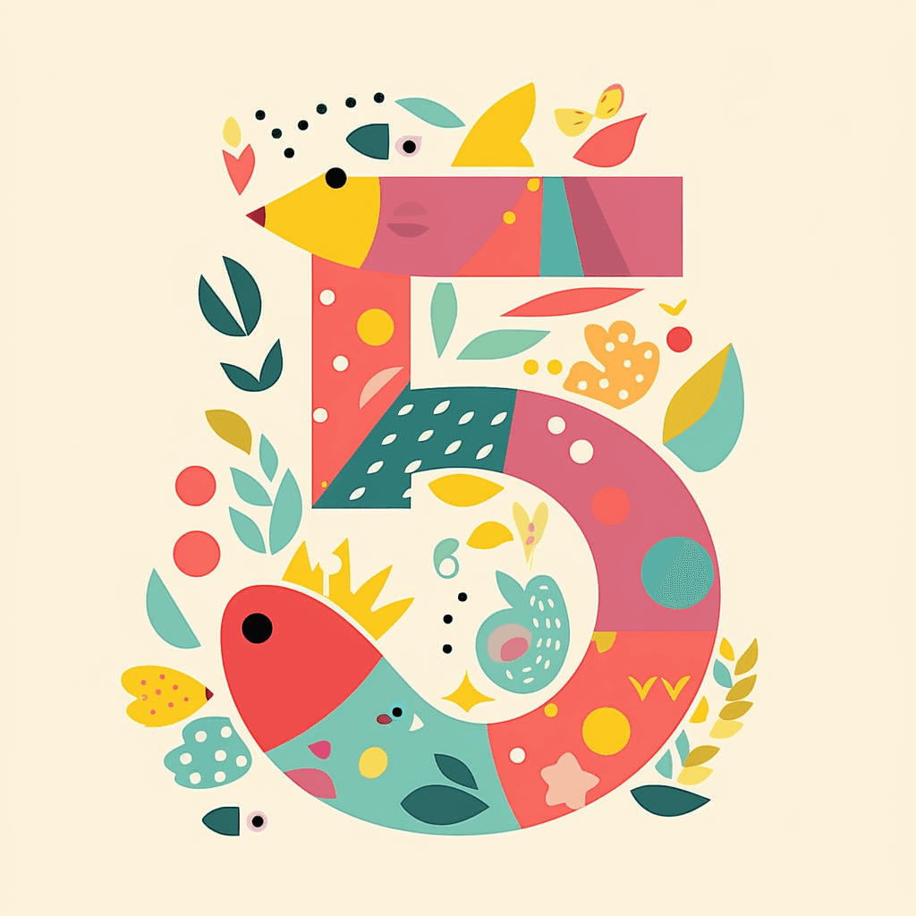 Geo Number 111 original repeating artwork