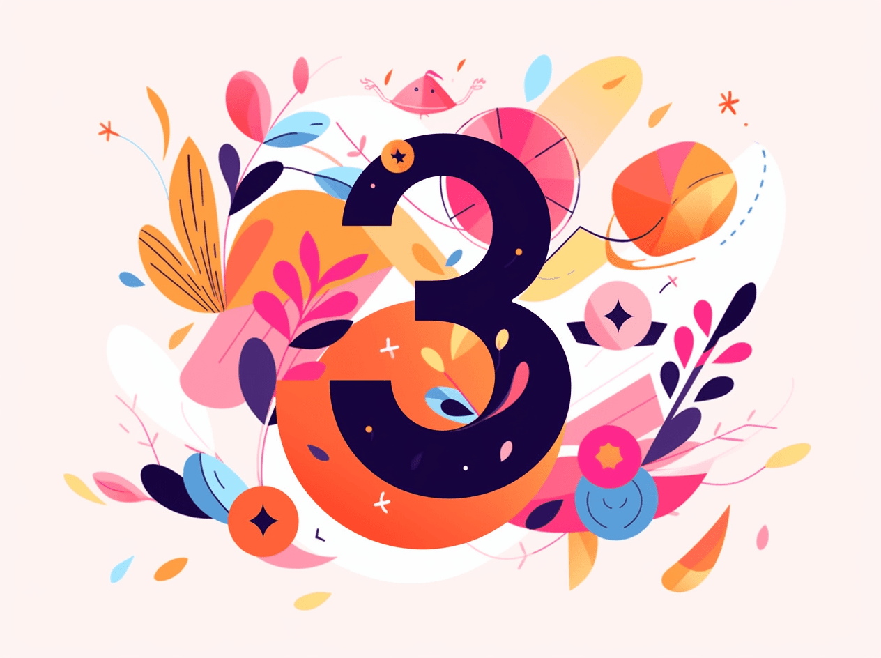 Geo Number 044 original repeating artwork