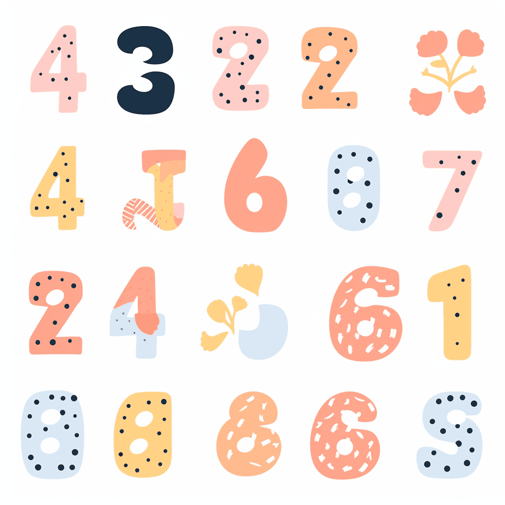 Geo Number 076 original repeating artwork