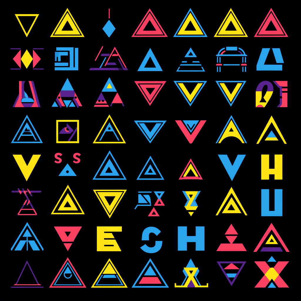 Geo Number 099 original repeating artwork