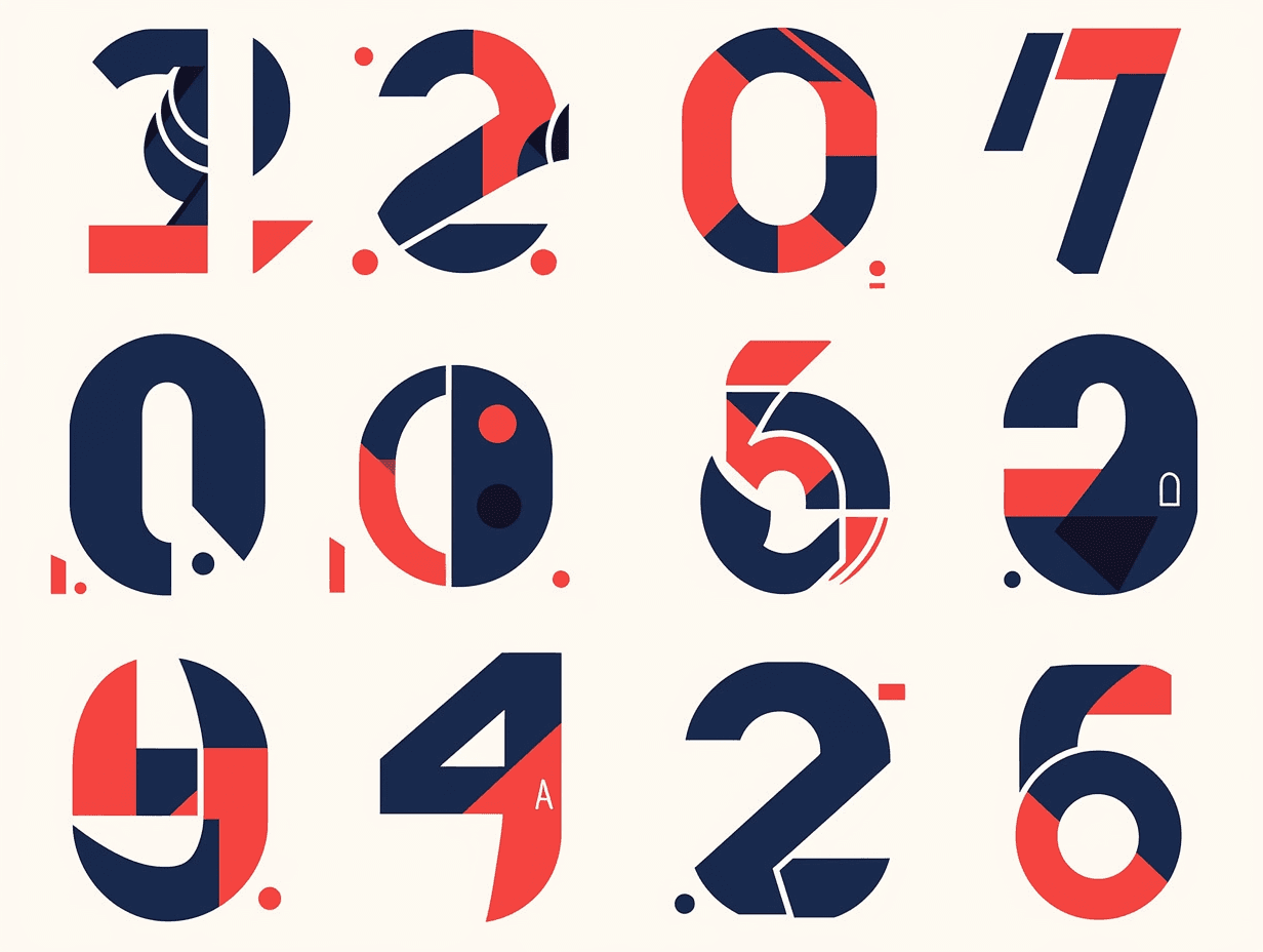 Geo Number Rest original repeating artwork