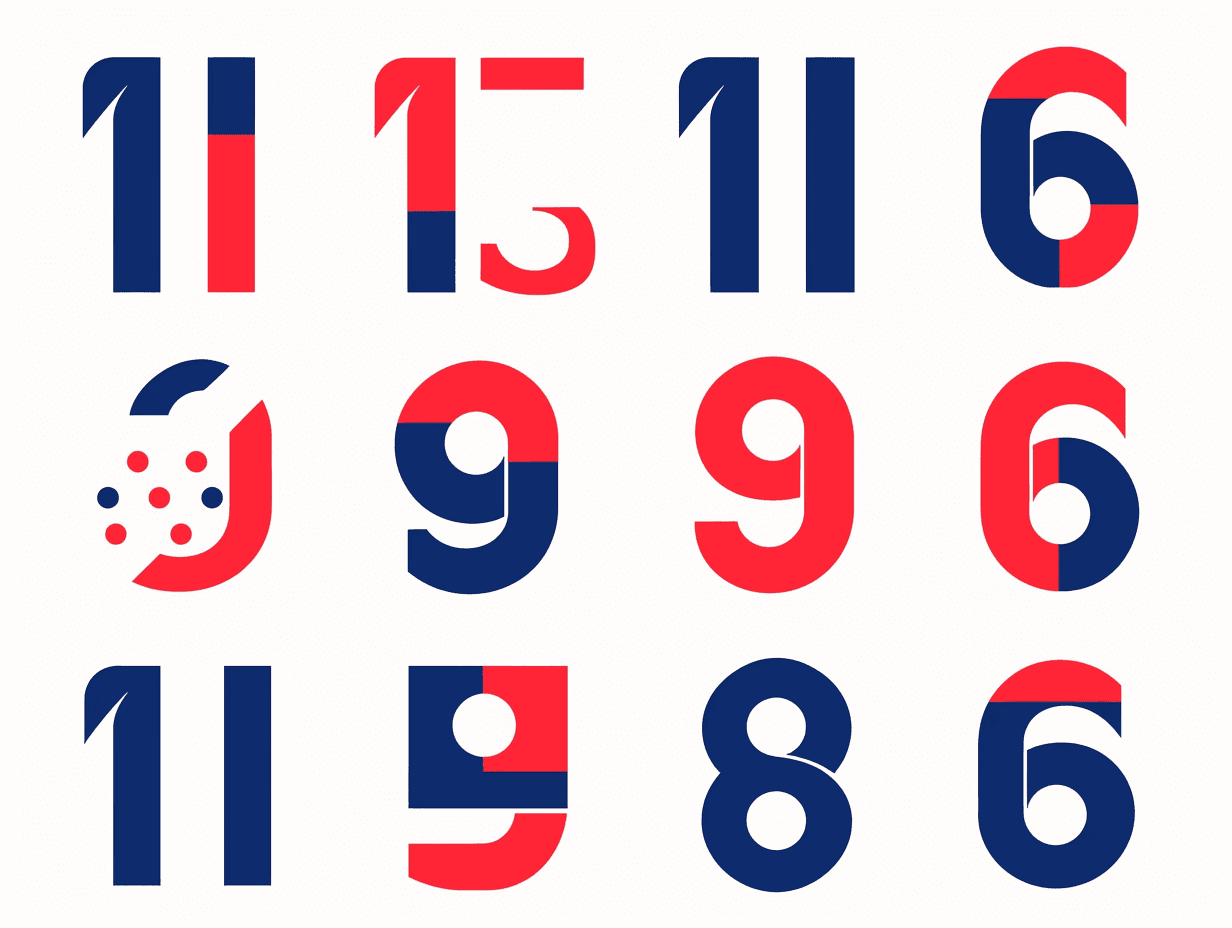 Geo Number Beats original repeating artwork