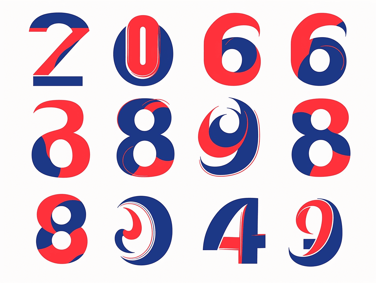 Geo Number 608 original repeating artwork