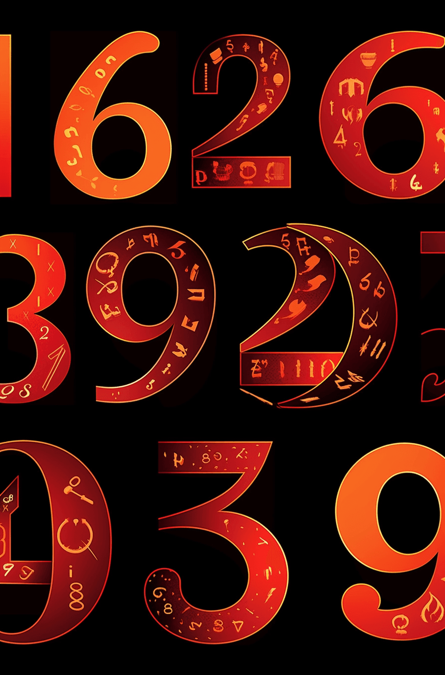 Geo Number 599 original repeating artwork