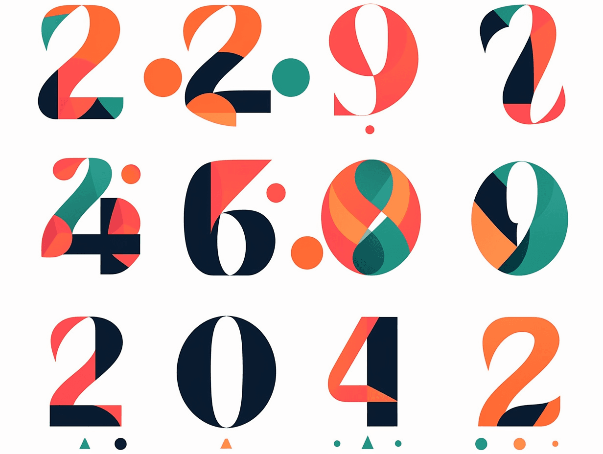 Geo Number 543 original repeating artwork