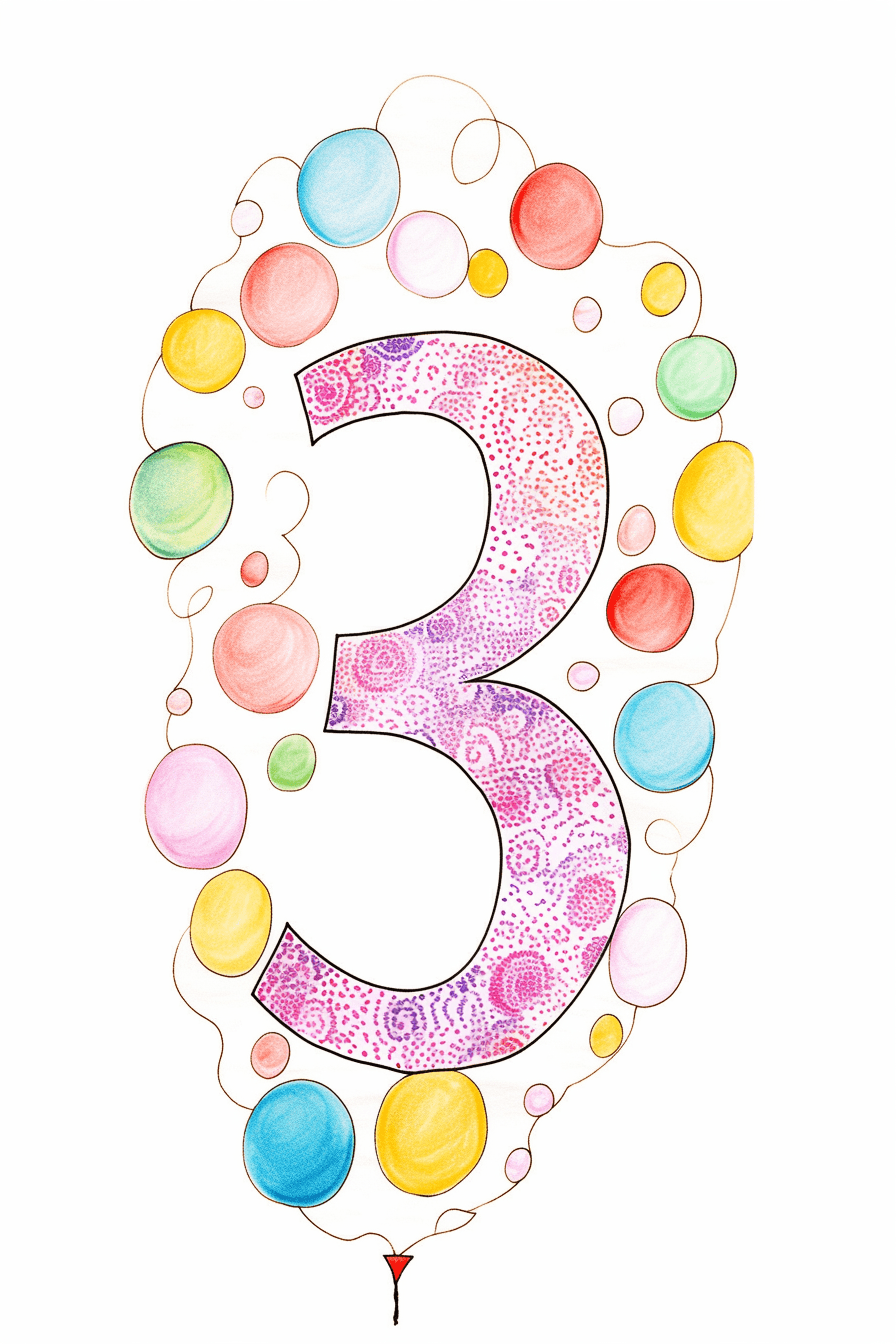 Geo Number Run original repeating artwork