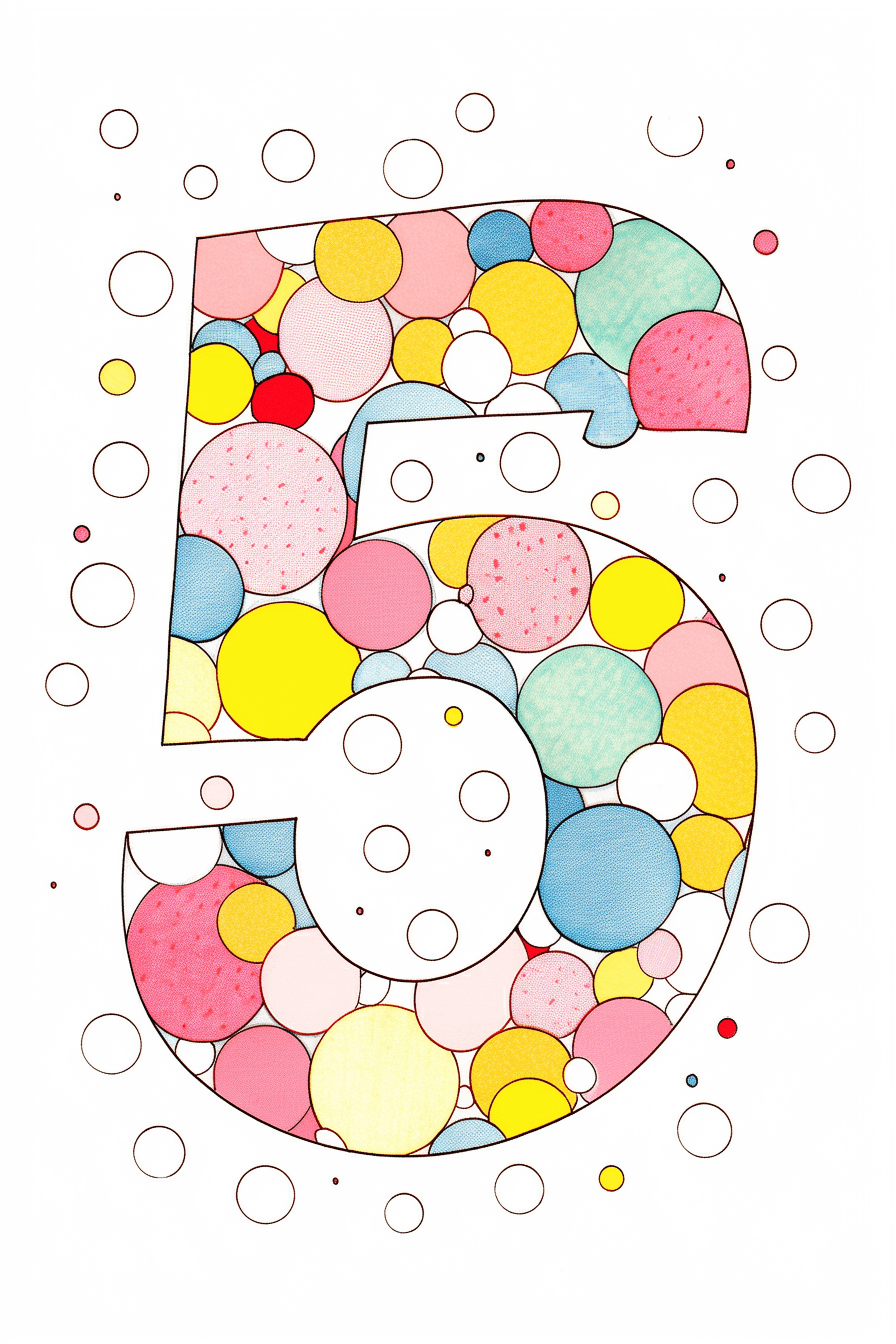 Geo Number Pals original repeating artwork