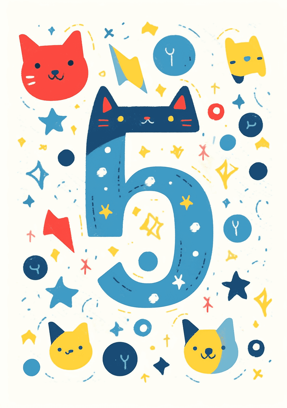 Geo Number Carnival original repeating artwork