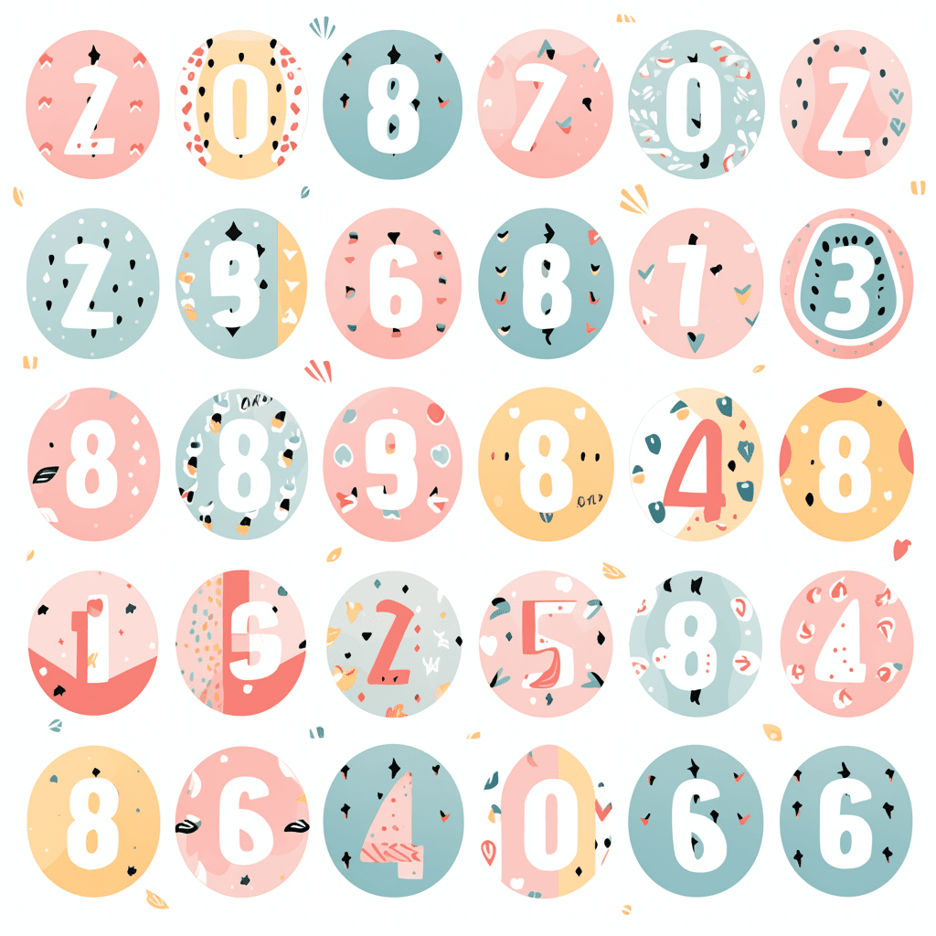 Geo Number 220 original repeating artwork
