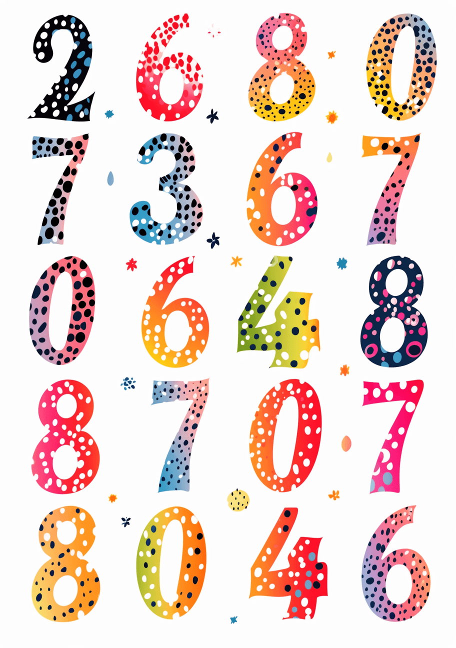 Geo Number Studio original repeating artwork