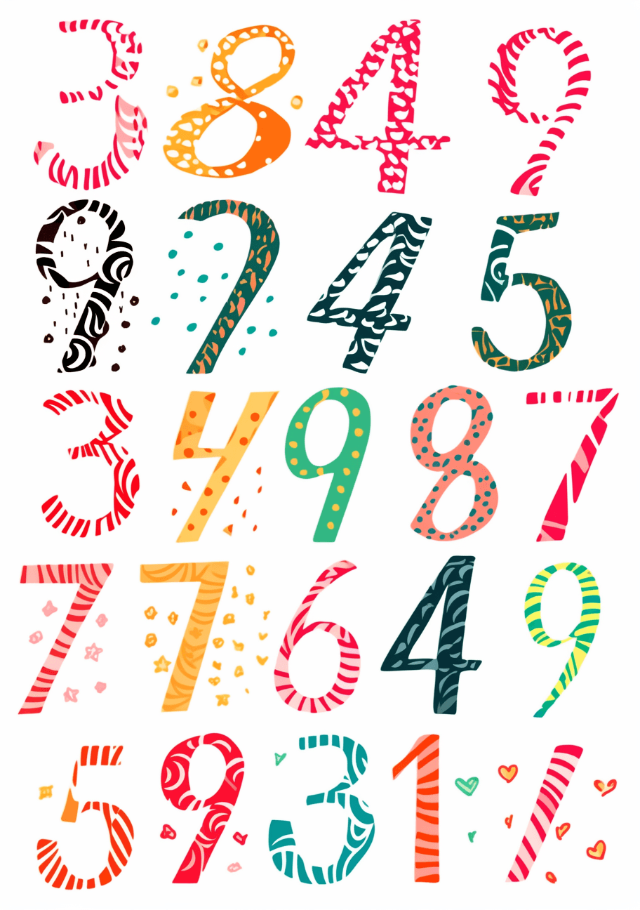 Geo Number 217 original repeating artwork