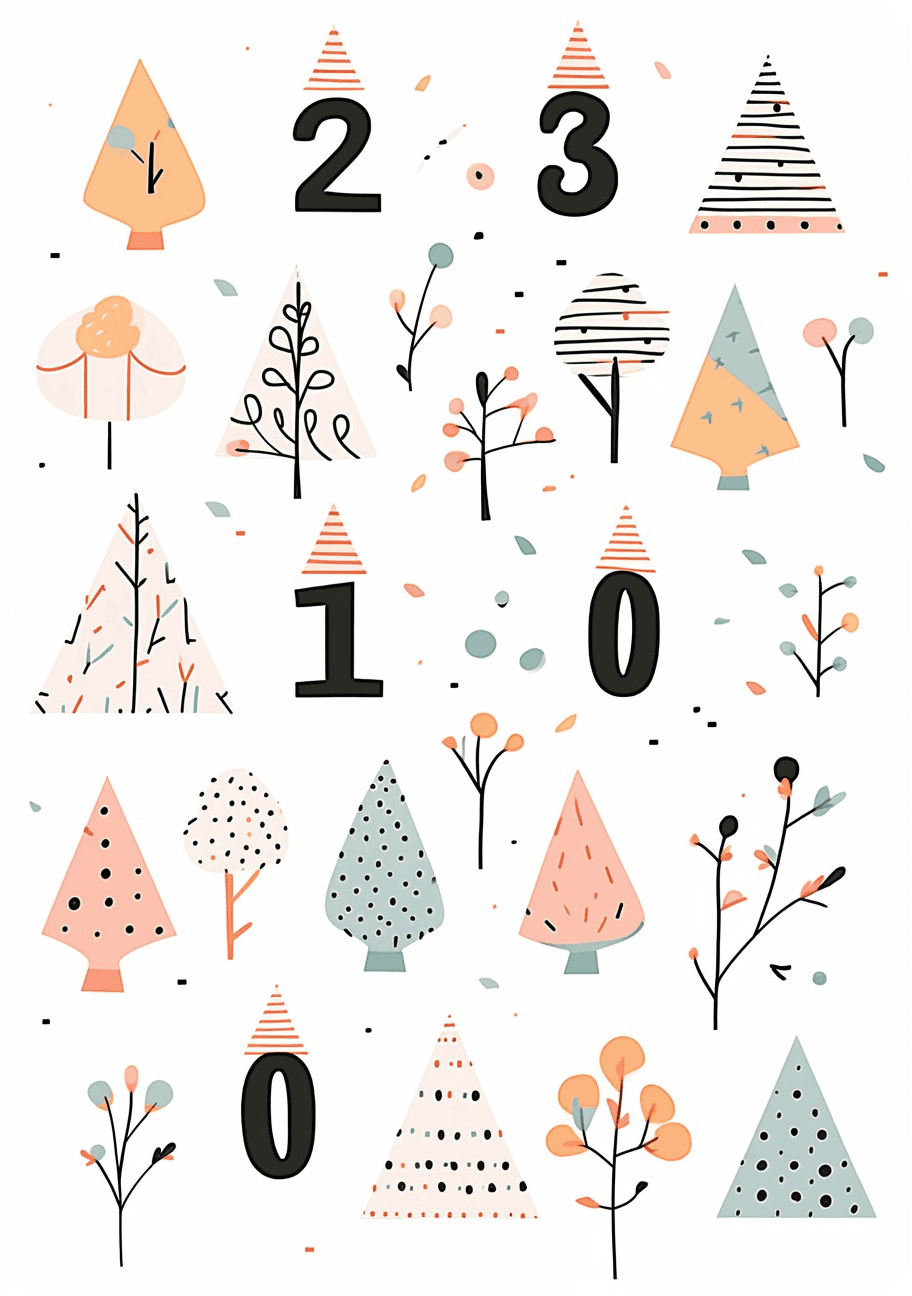 Geo Number 153 original repeating artwork