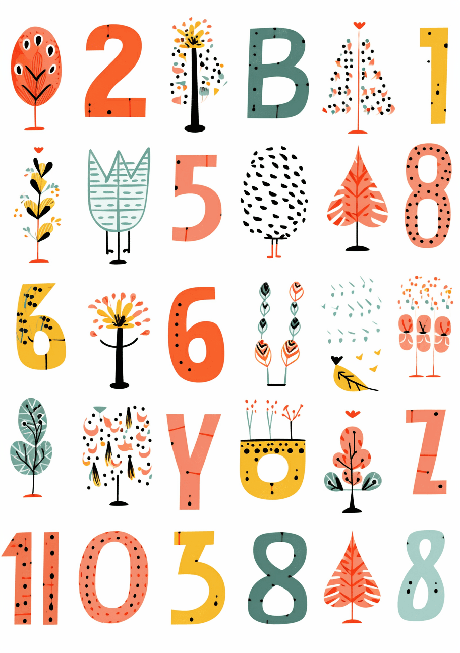 Geo Number 506 original repeating artwork
