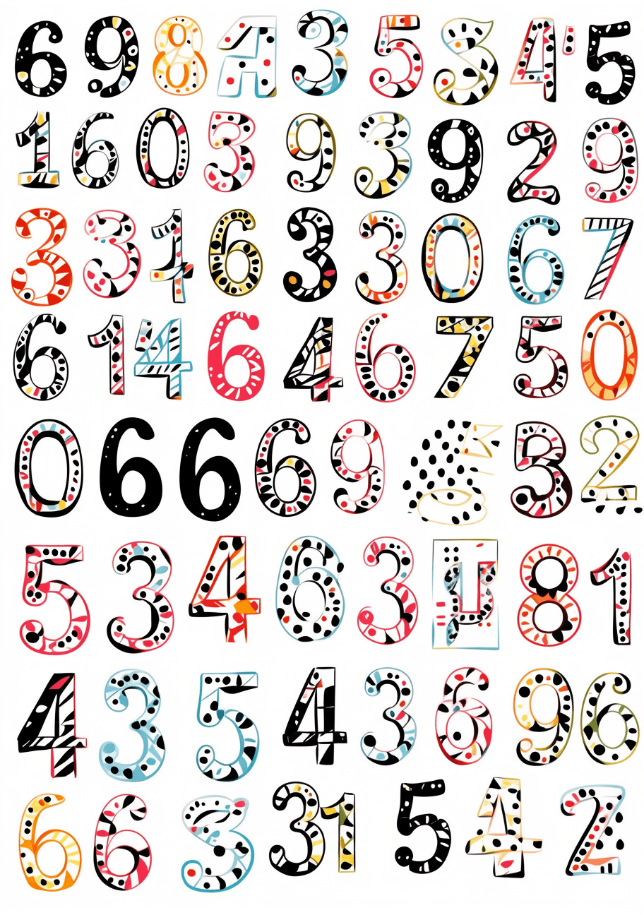 Geo Number Shine On original repeating artwork