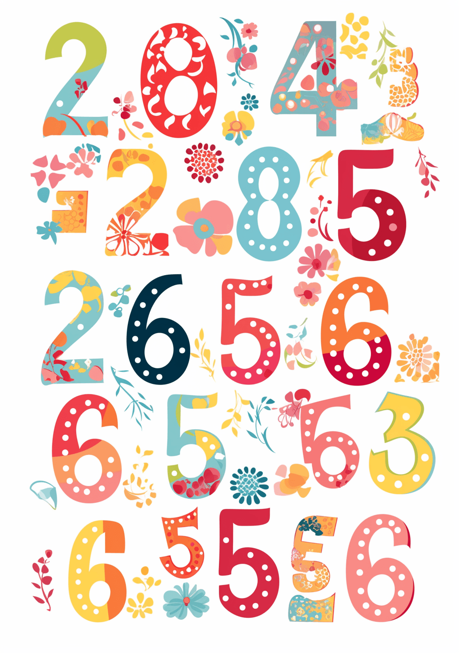 Geo Number 505 original repeating artwork