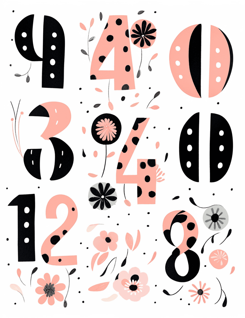 Geo Number Twilight original repeating artwork