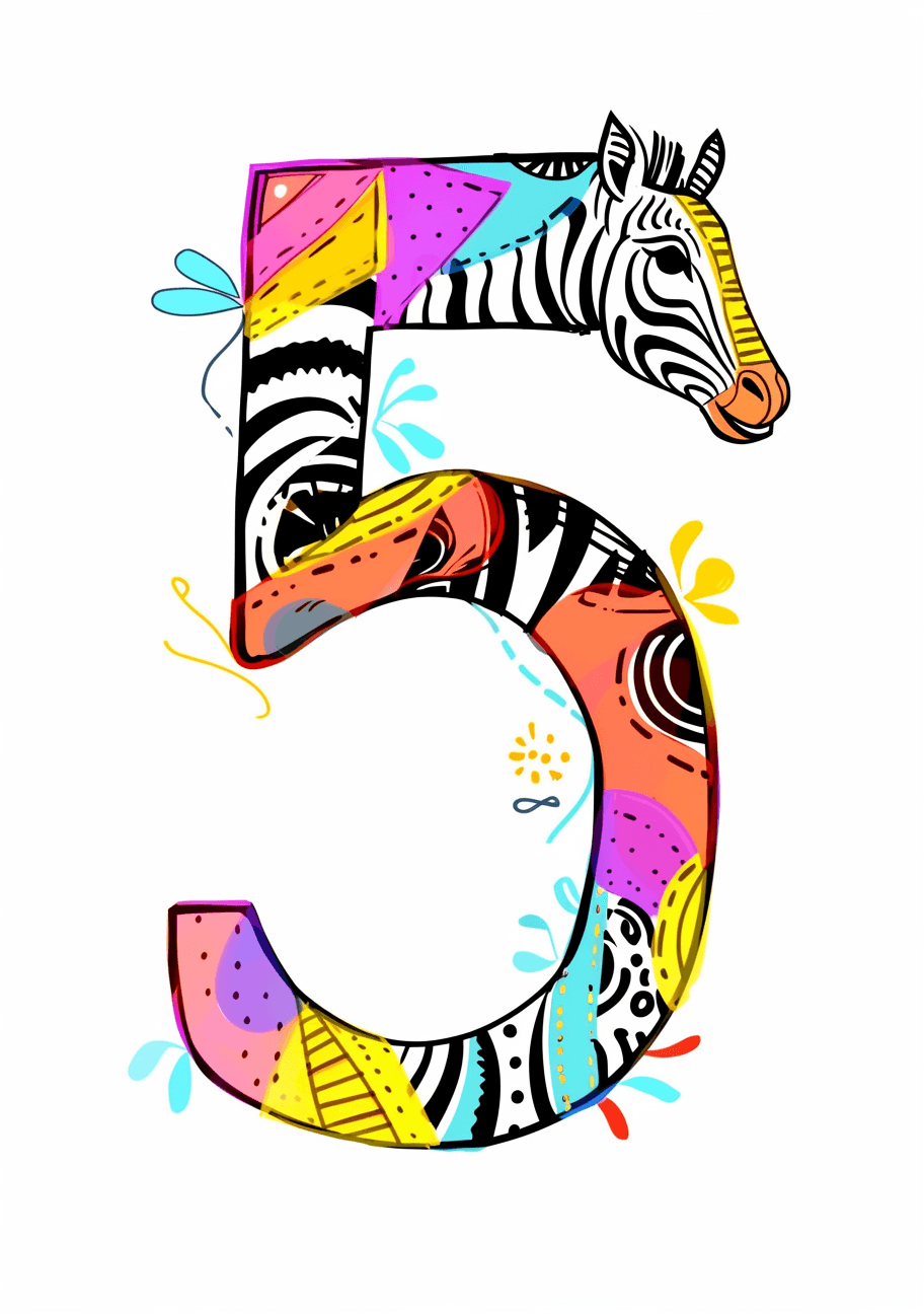 Geo Number 553 original repeating artwork