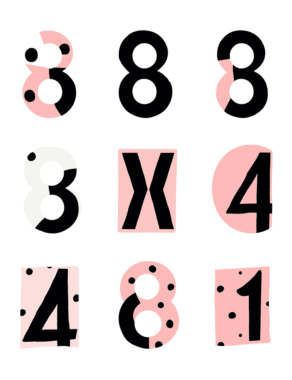 Geo Number 165 original repeating artwork
