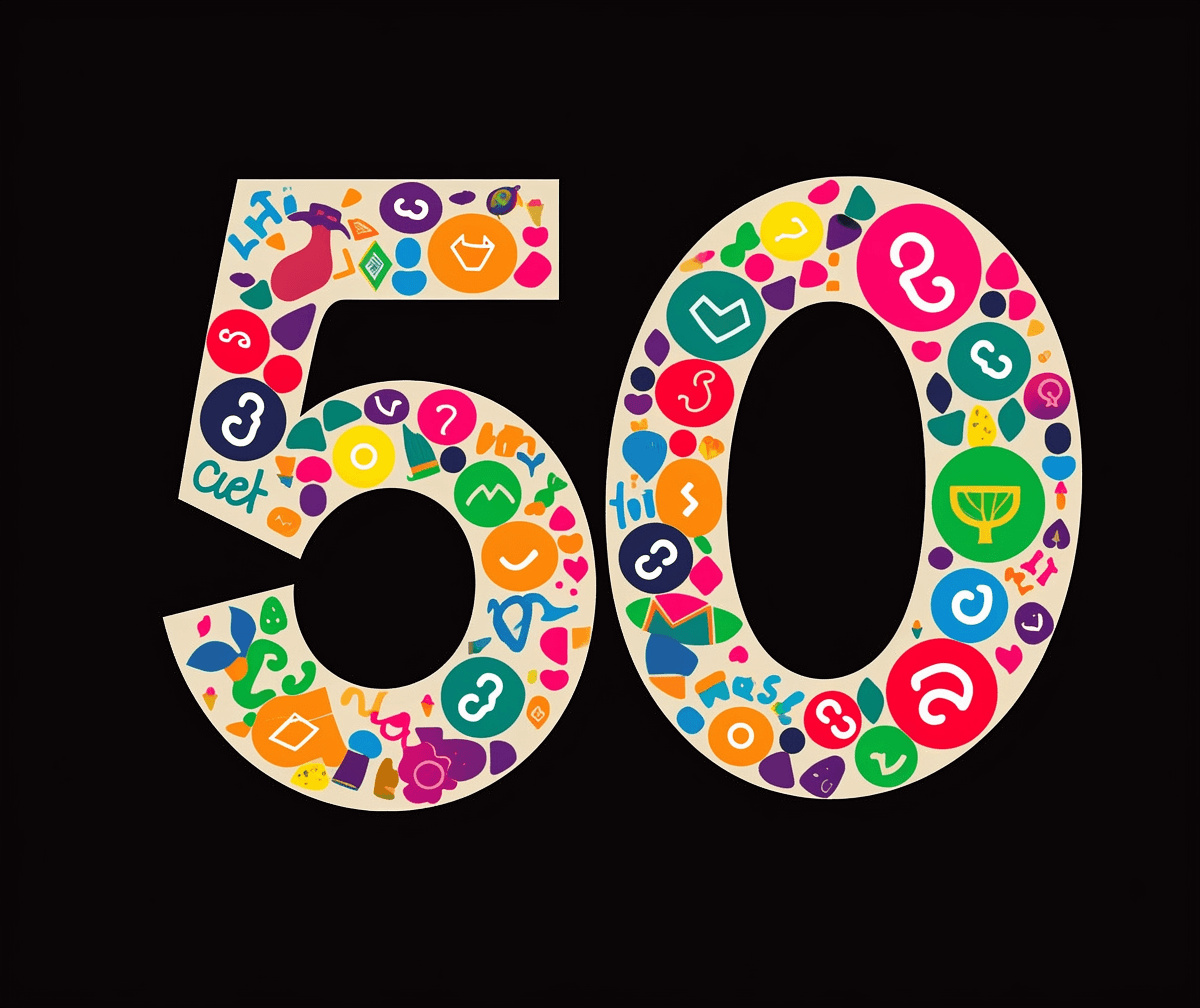 Geo Number 057 original repeating artwork