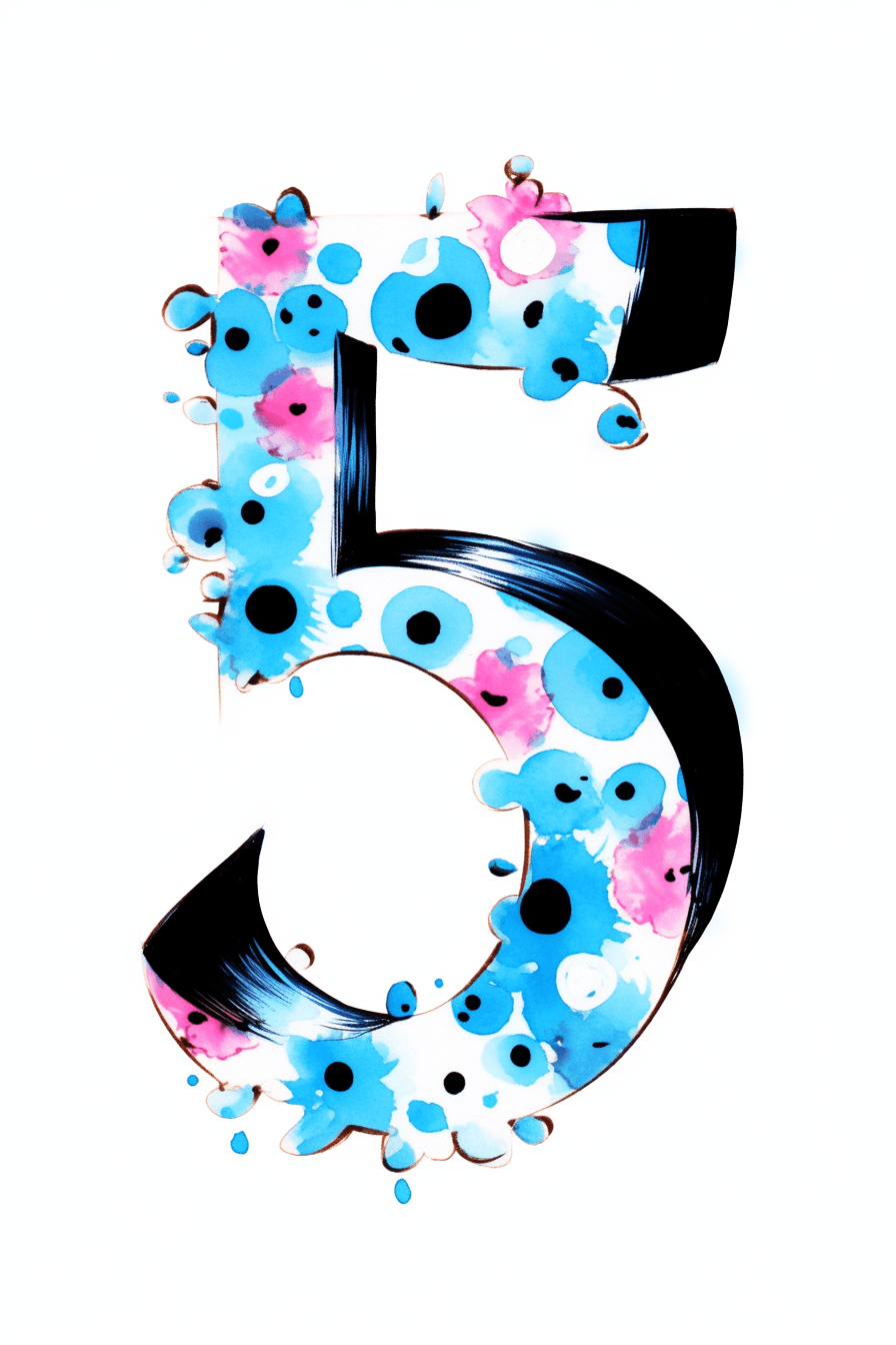 Geo Number Grow original repeating artwork