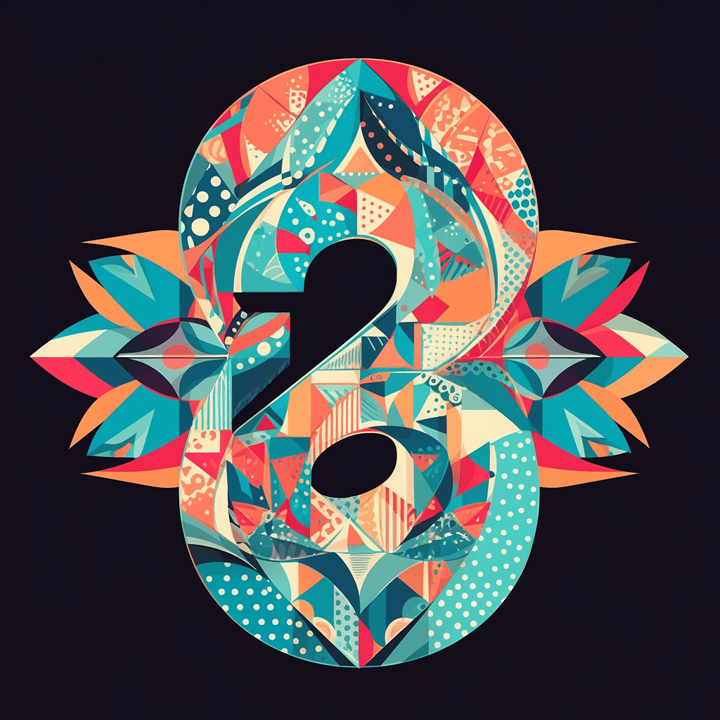 Geo Number Night original repeating artwork