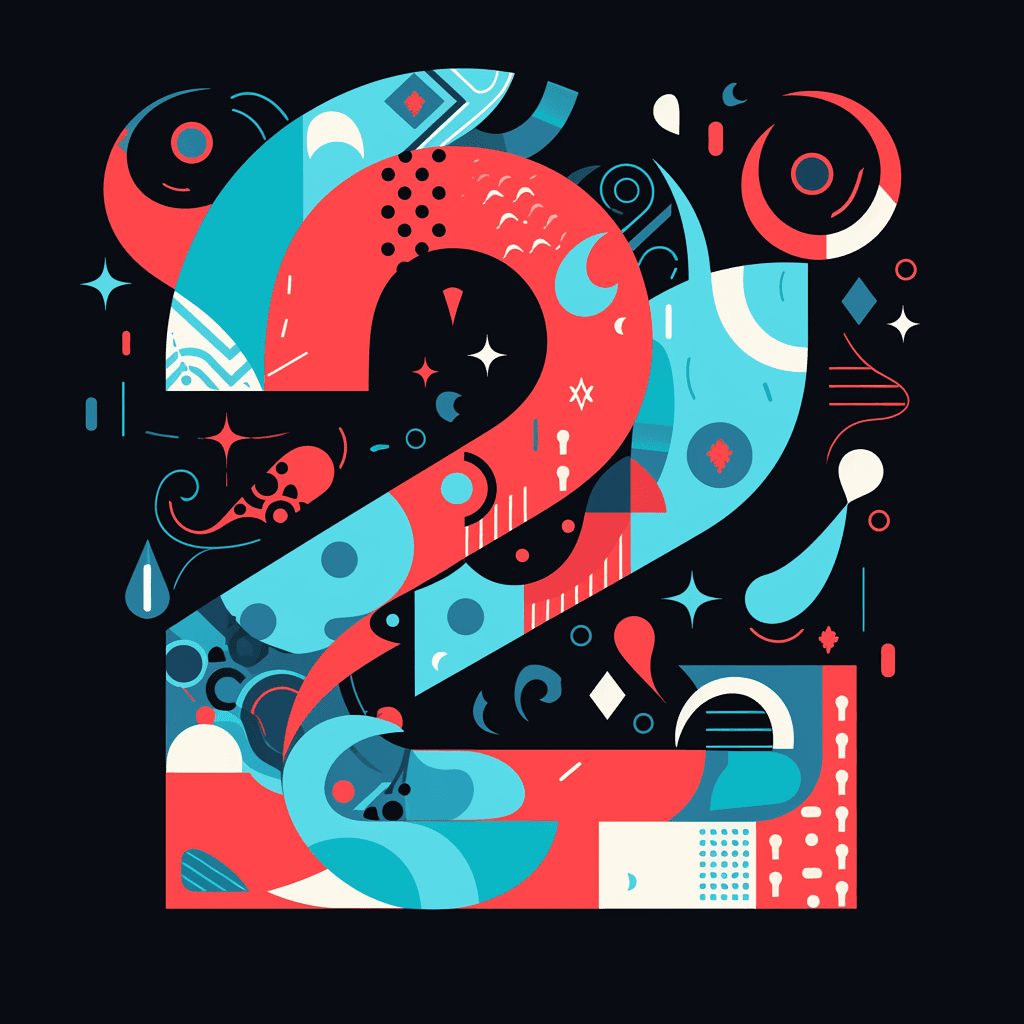 Geo Number Slide original repeating artwork