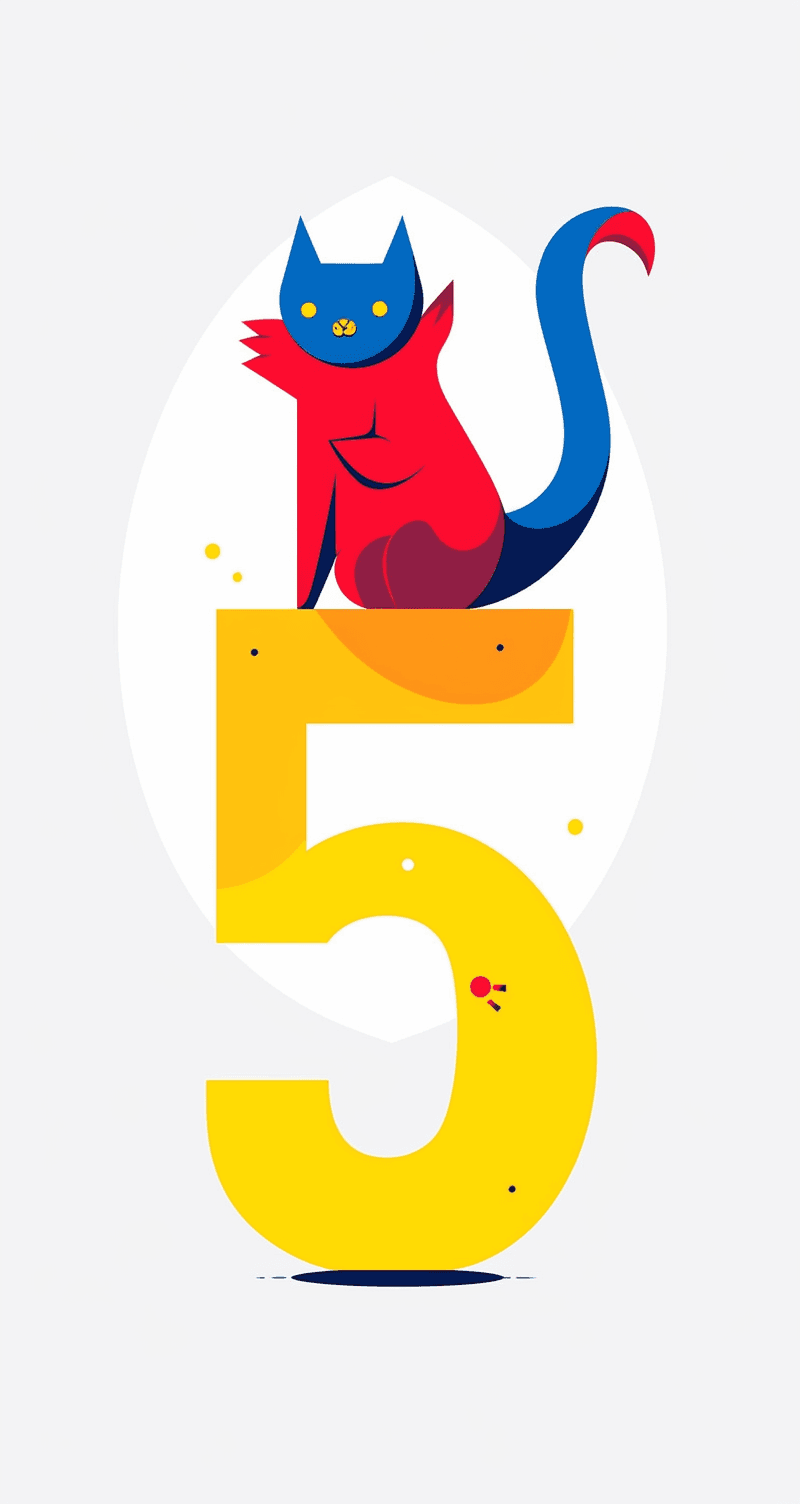 Geo Number Point original repeating artwork
