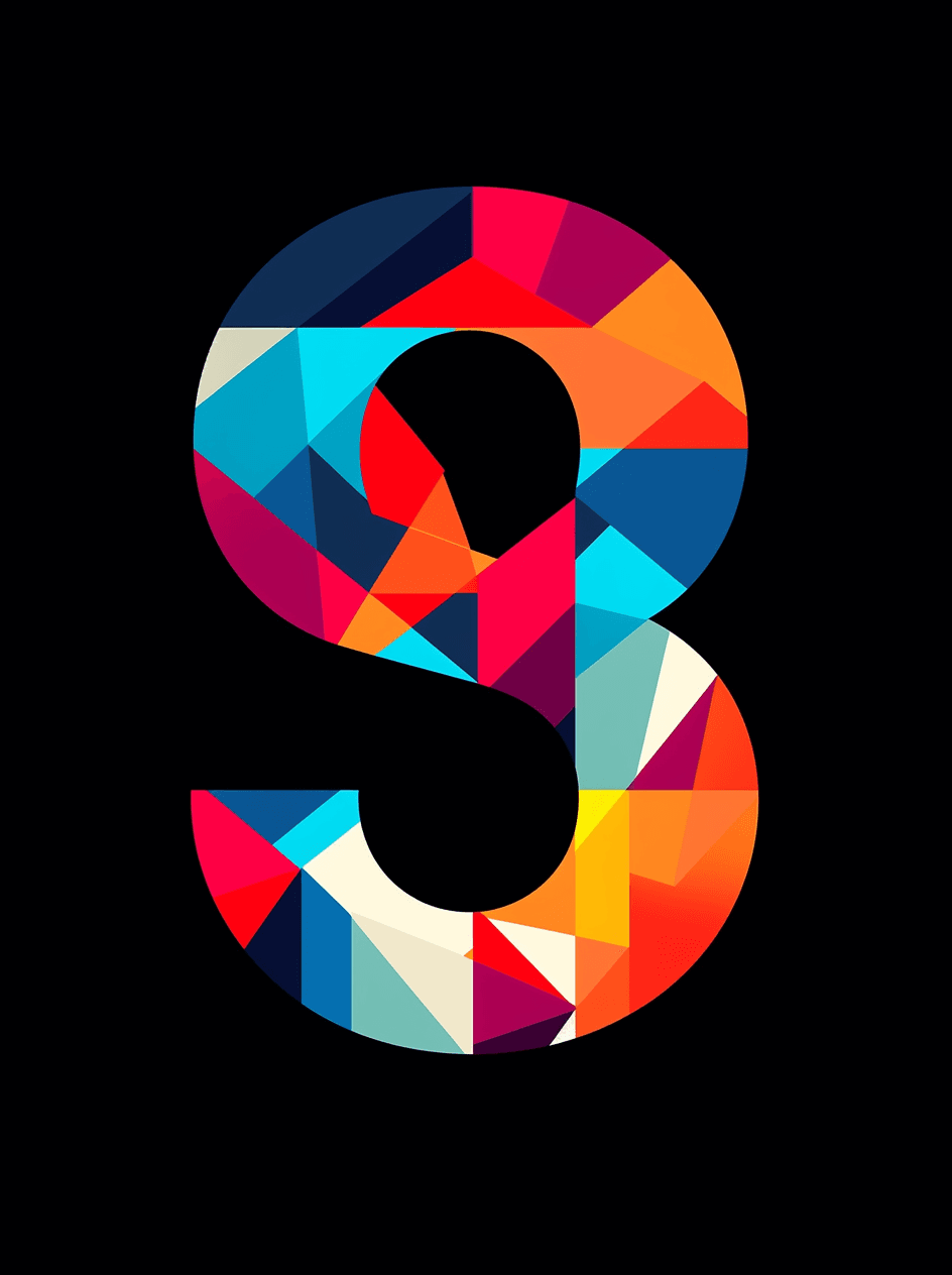 Geo Number 005 original repeating artwork