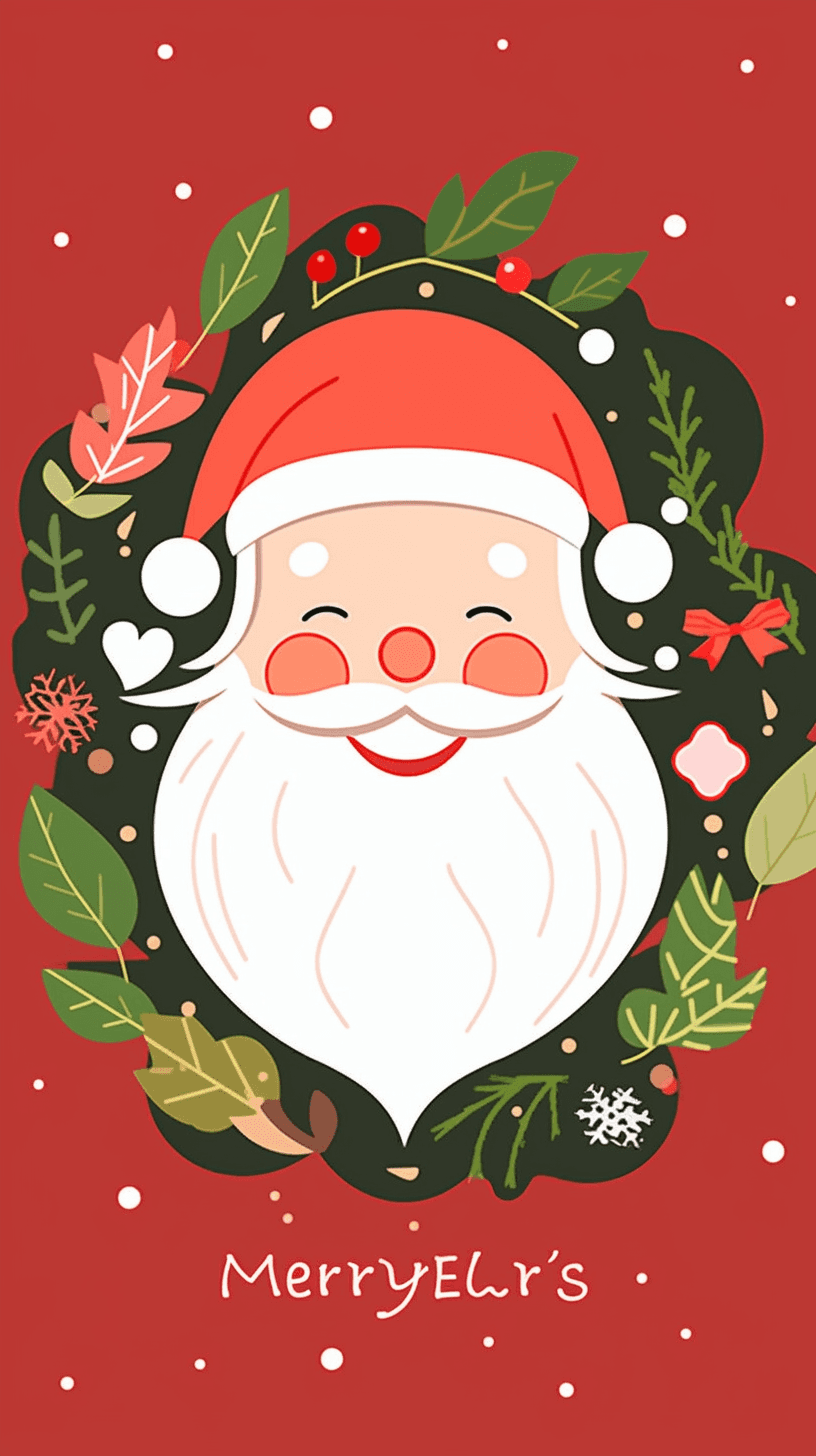 Christmas Santa Flare original repeating artwork
