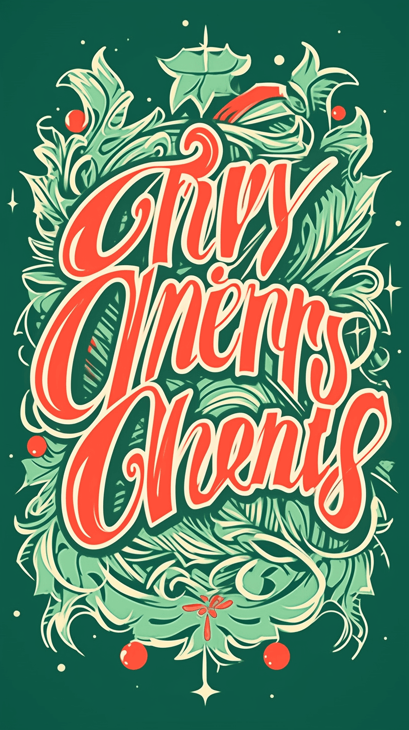 Christmas Letter Echo original repeating artwork
