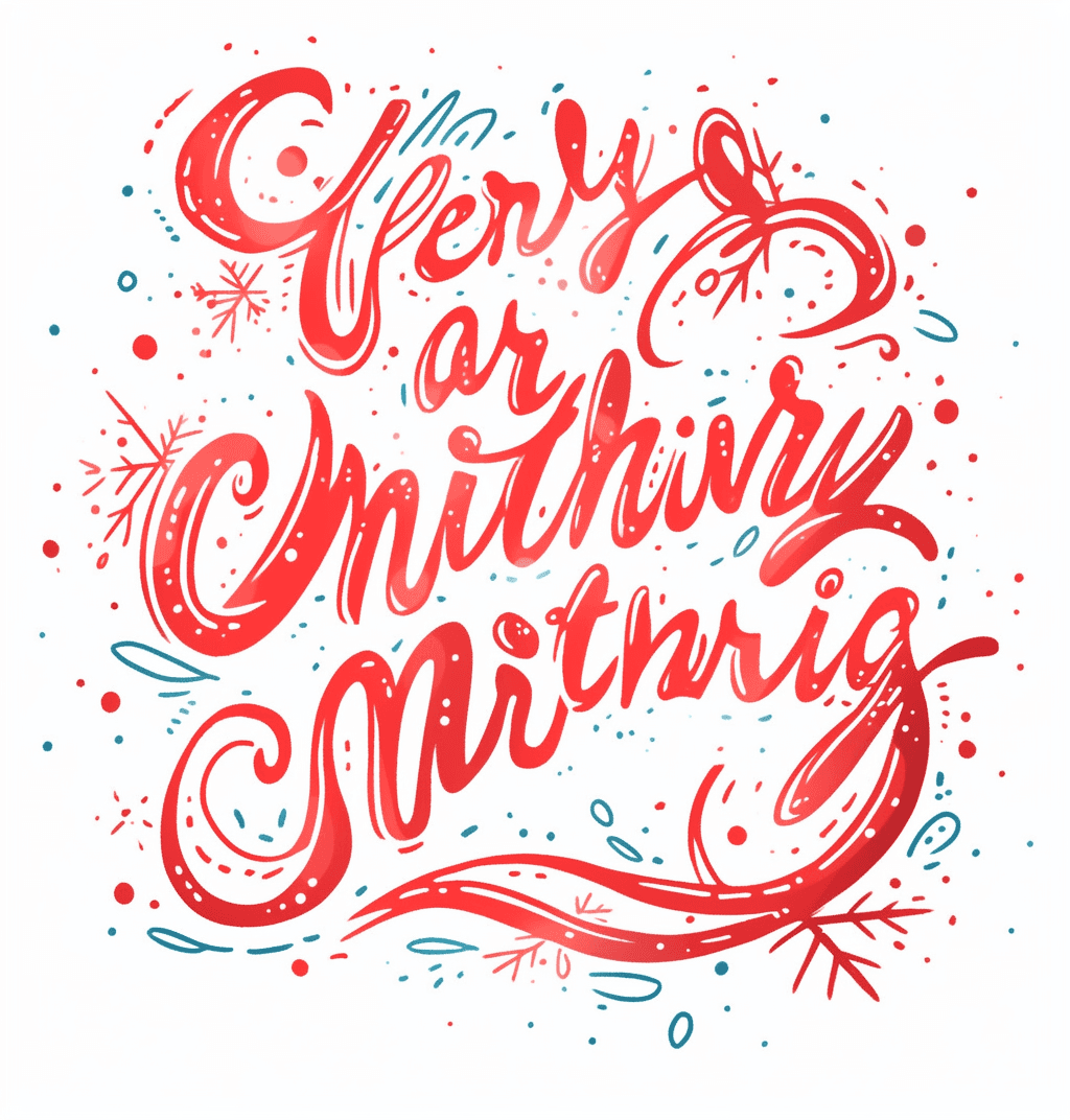 Christmas Letter Shine original repeating artwork
