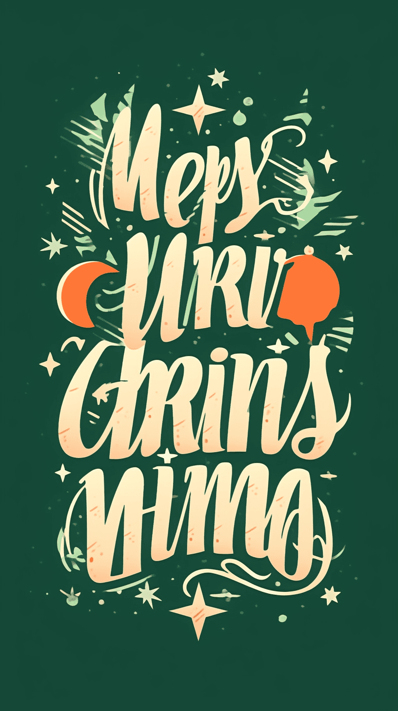 Christmas Letter Kick original repeating artwork
