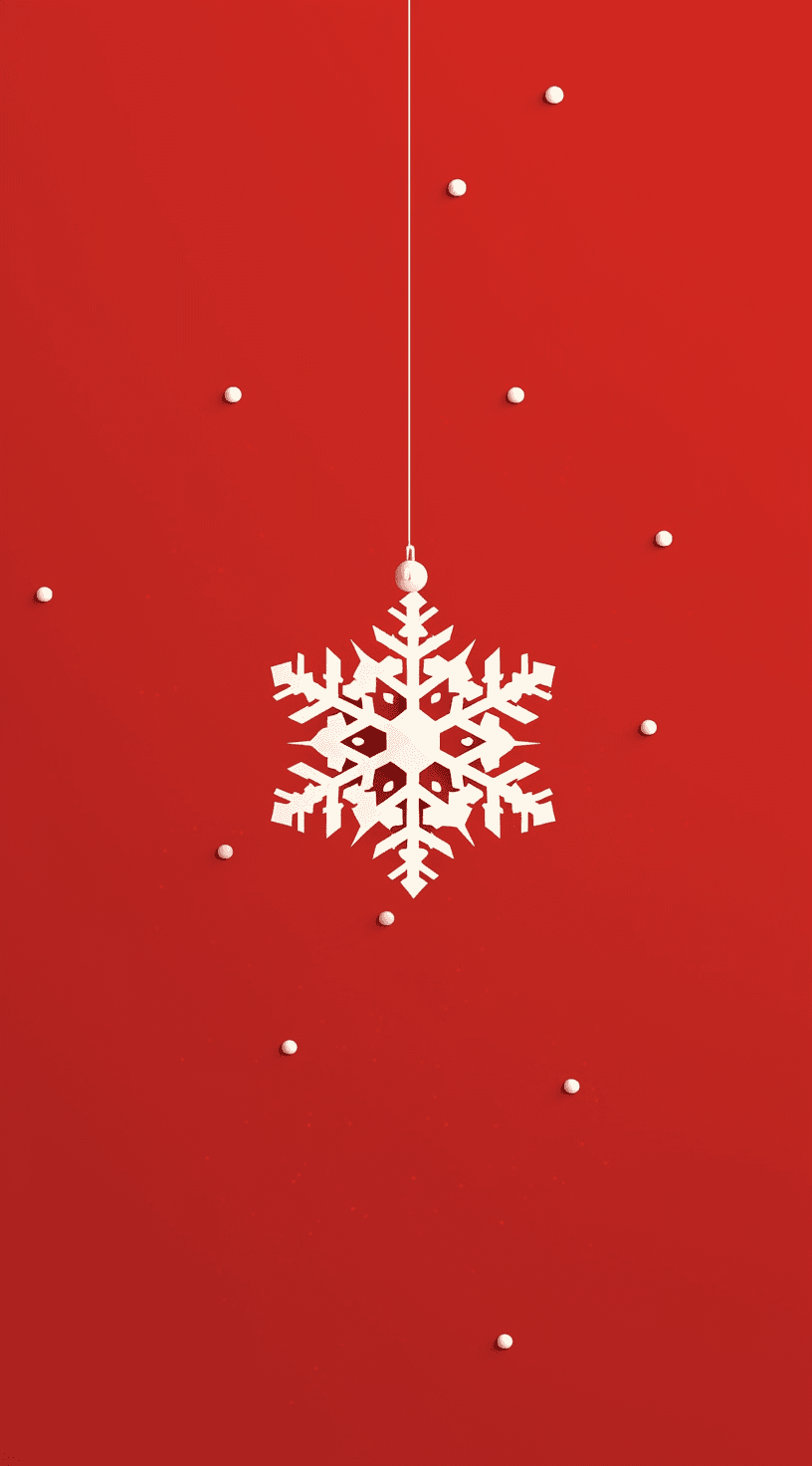 Christmas Snowflake Bounce original repeating artwork