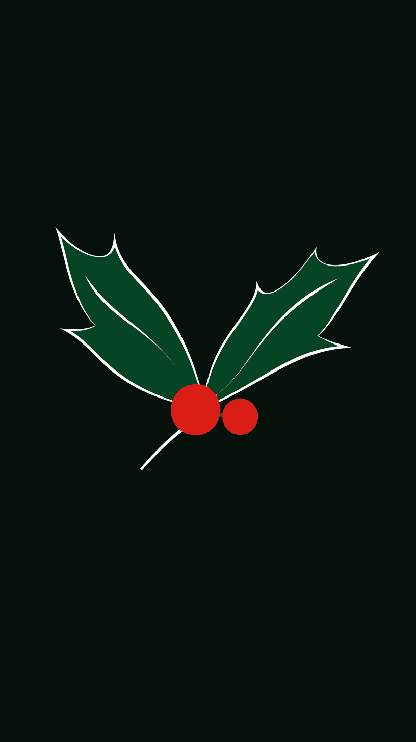 Christmas Leaves Crew original repeating artwork
