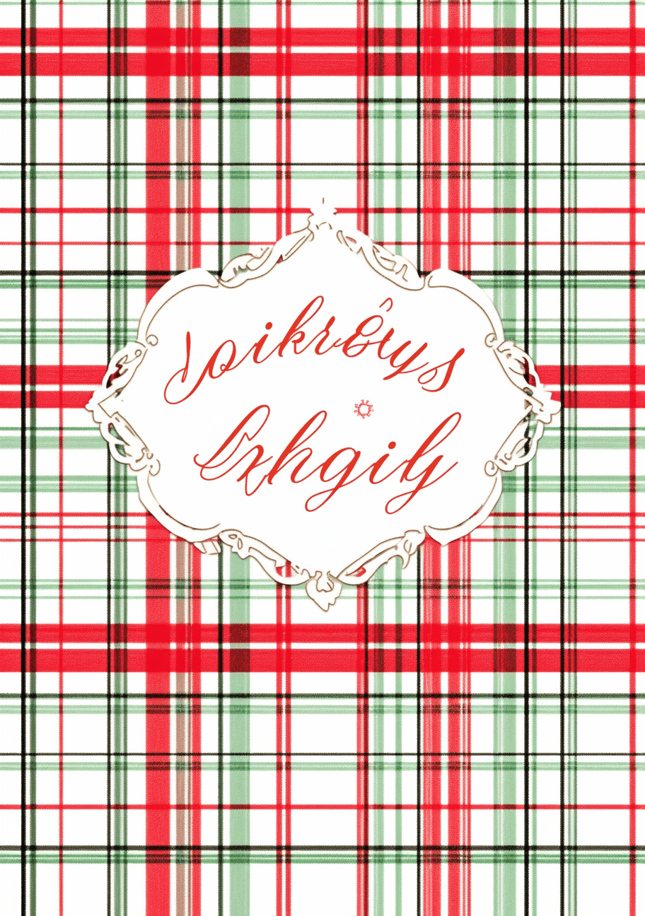 Christmas Check Picnic original repeating artwork