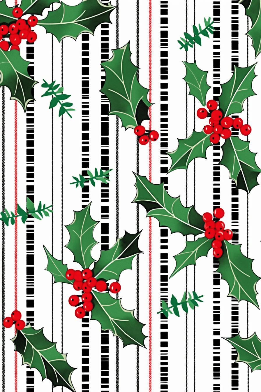 Christmas Check Crew original repeating artwork
