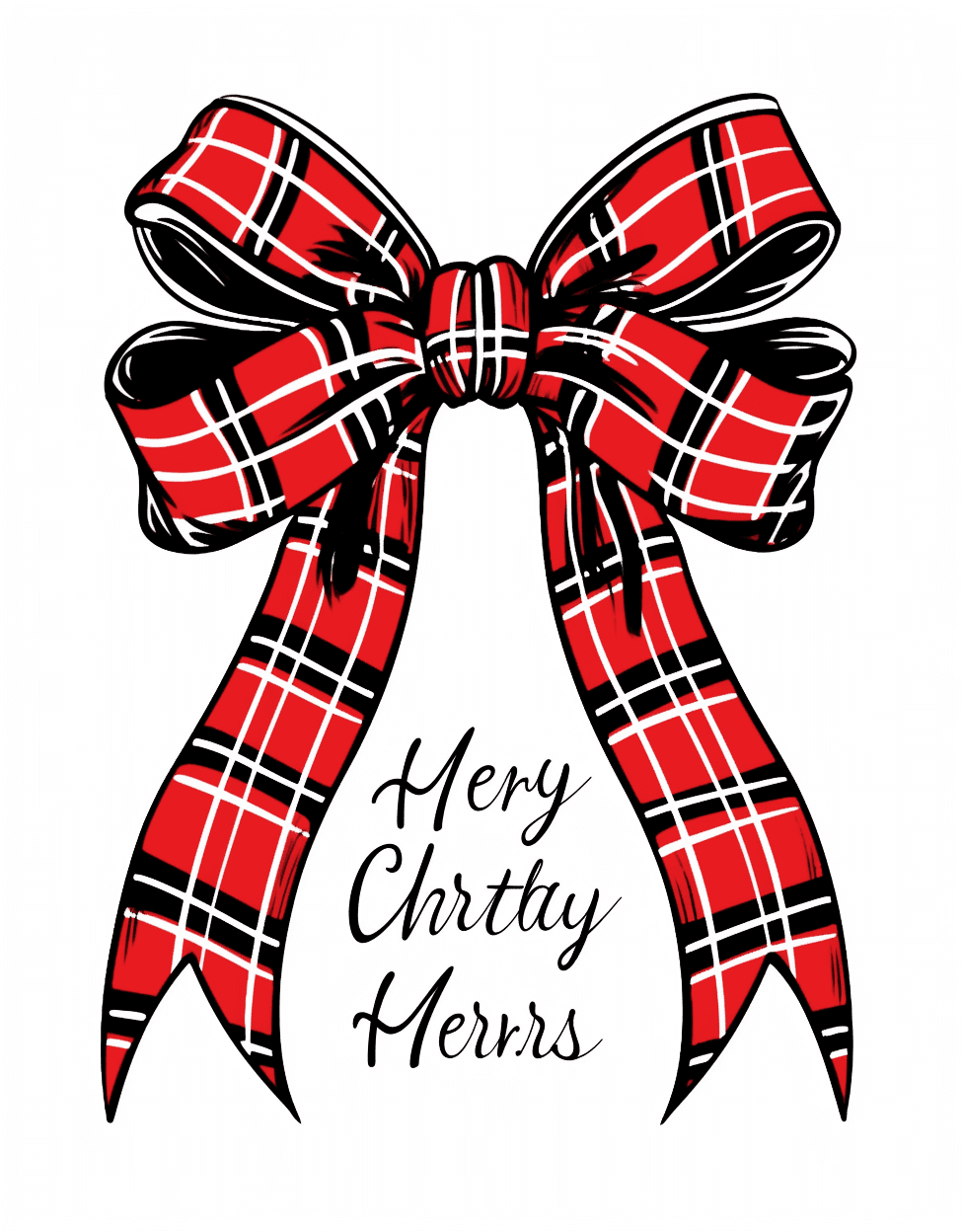 Christmas Bow Tribe original repeating artwork
