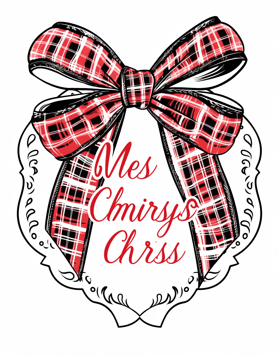 Christmas Bow Pals original repeating artwork