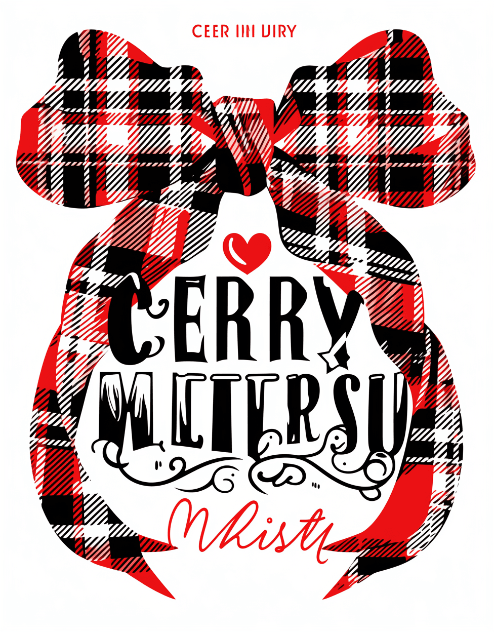 Christmas Bow Club original repeating artwork