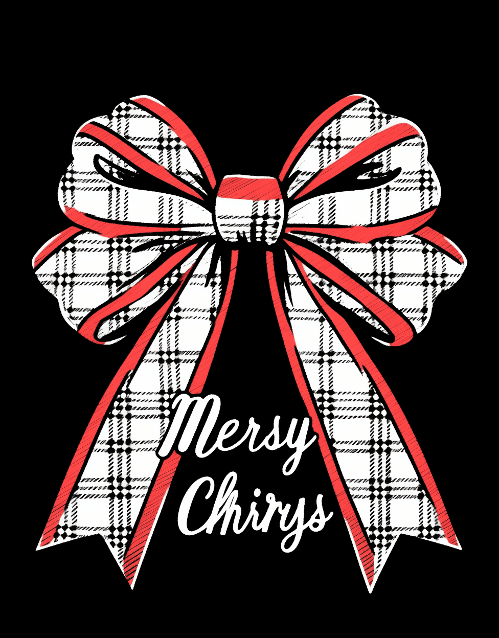 Christmas Bow Squad original repeating artwork