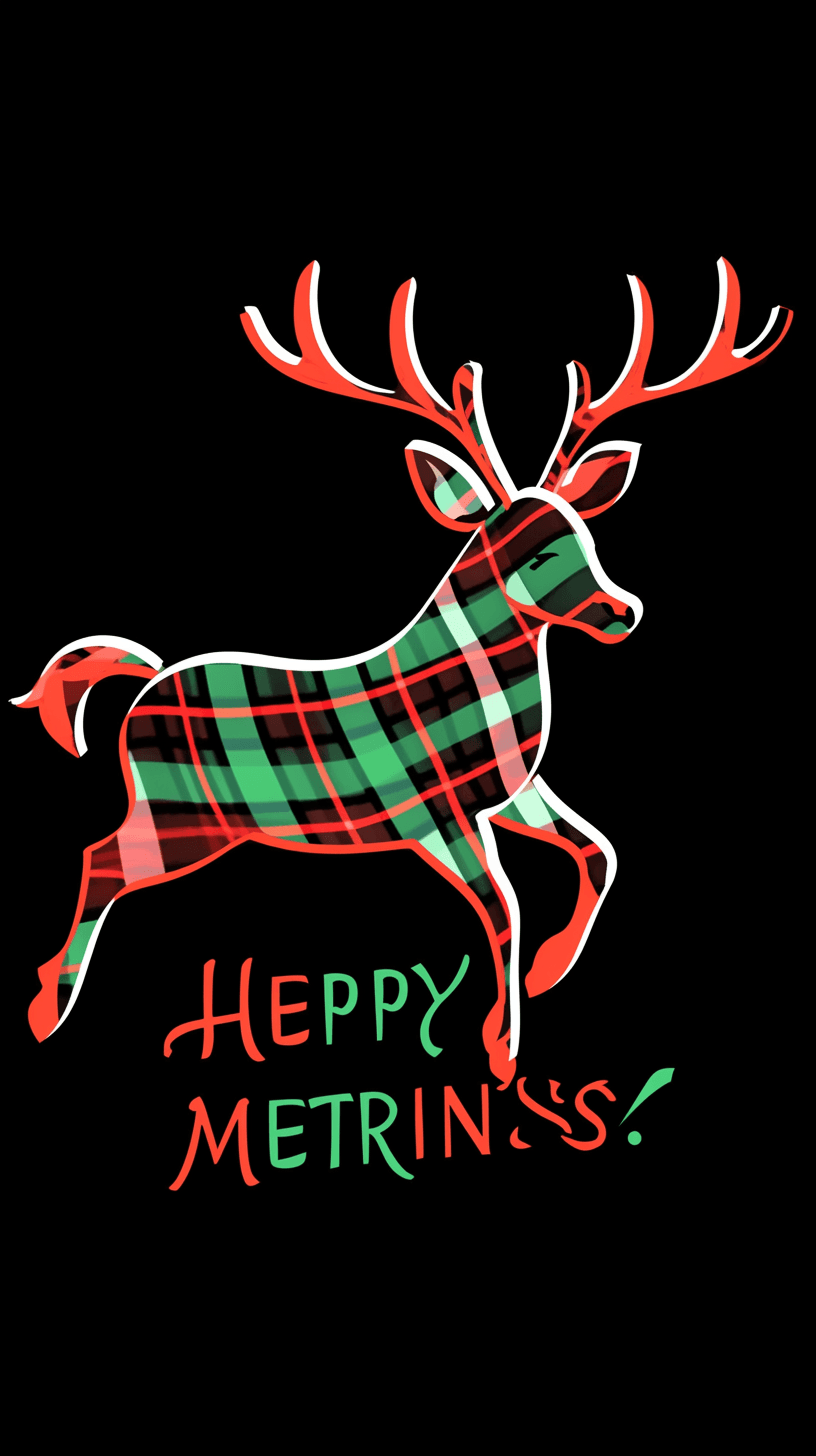 Christmas Reindeer Club original repeating artwork