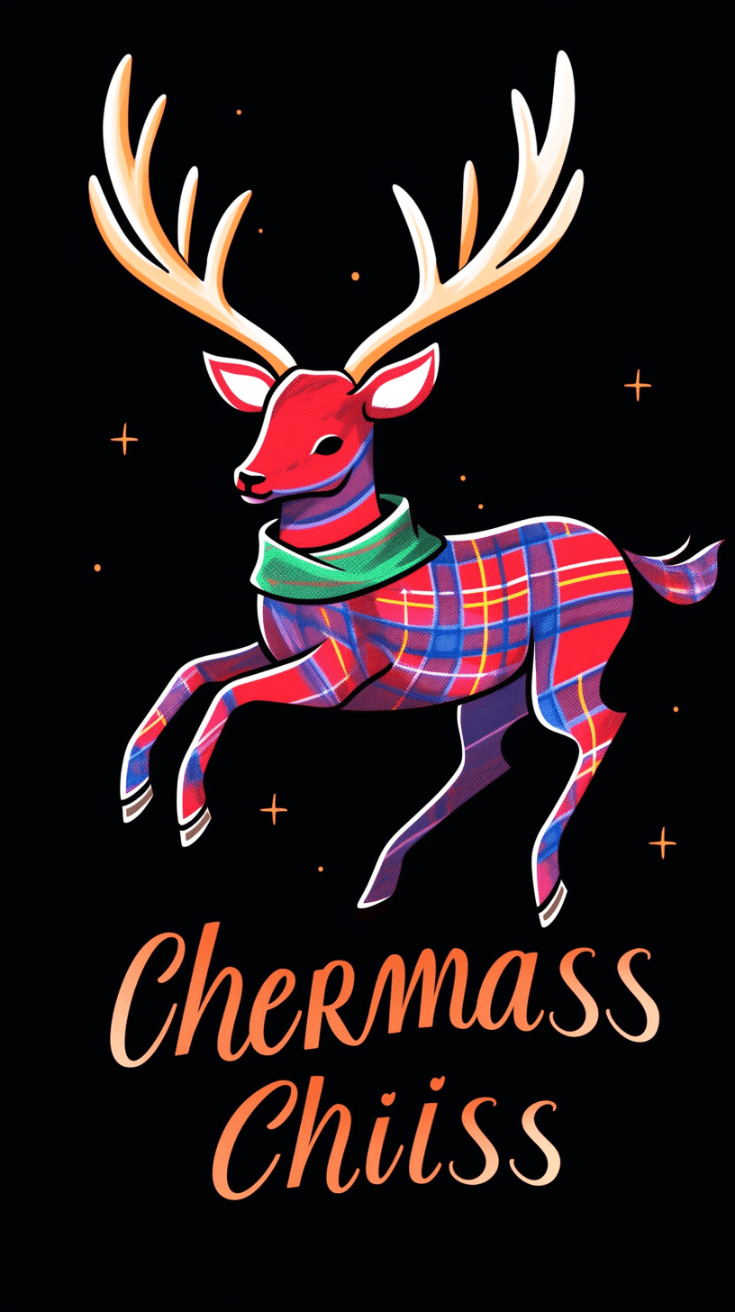 Christmas Reindeer original repeating artwork