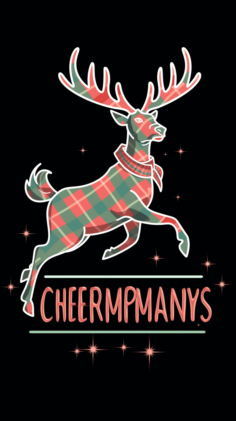 Christmas Reindeer Crew original repeating artwork