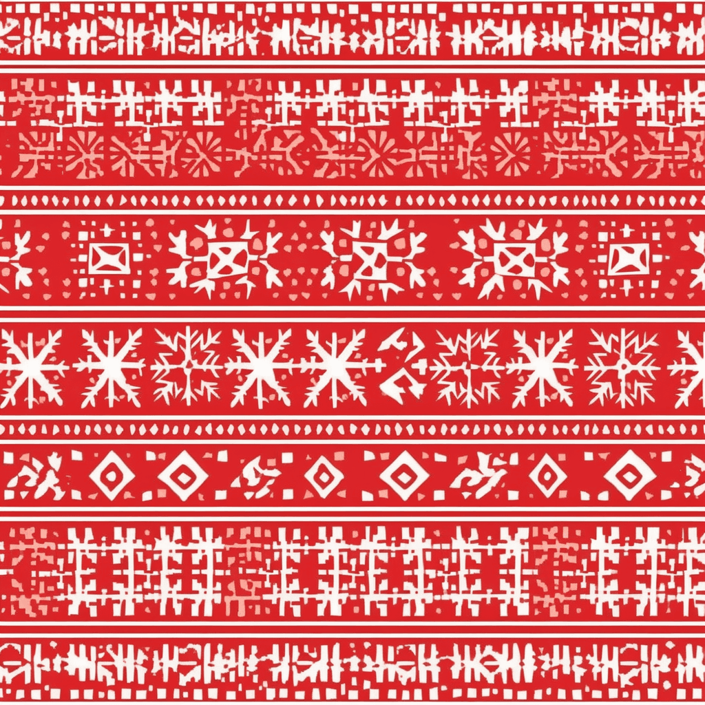 Christmas Snowflake Bop original repeating artwork