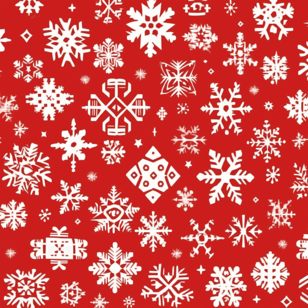 Christmas Snowflake Rhythm original repeating artwork
